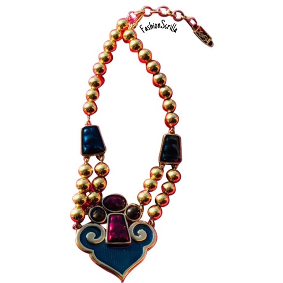YSL Vintage Yves Saint Laurent Goossens Gripoix Necklace - Picture 8 of 8